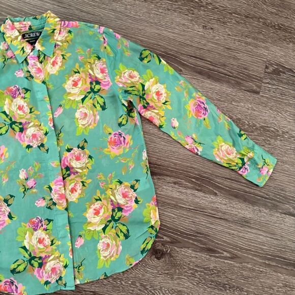 J. Crew Classic-fit cupro-blend shirt in rose garden - Picture 4 of 9